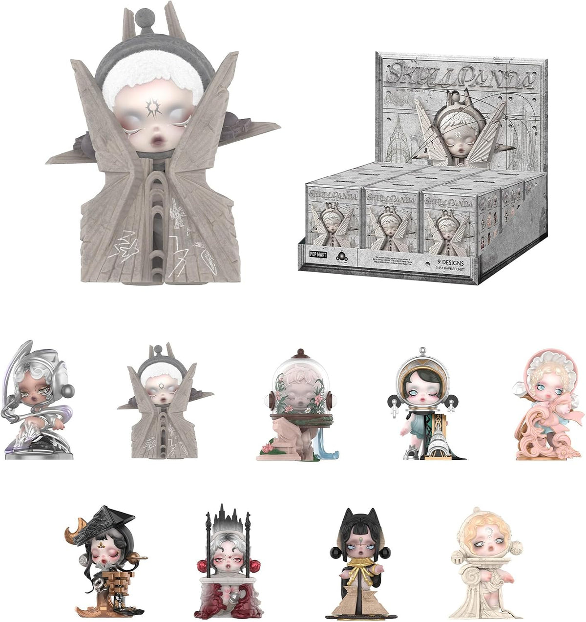 POP MART SKULLPANDA Where TIME DWELLS Series - Figuras de caja ciega, juego