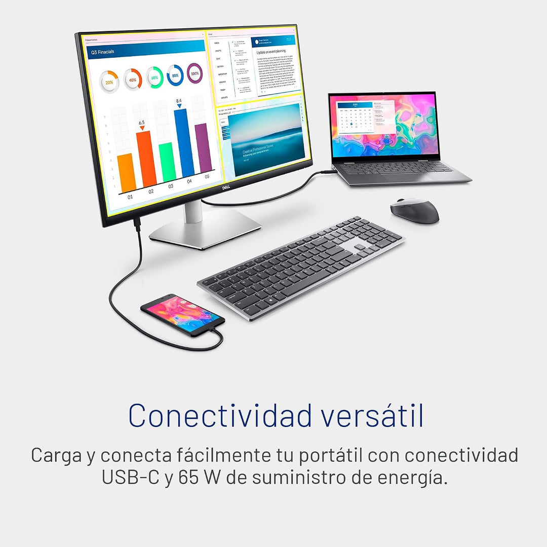 Dell Monitor S2722DC - Pantalla WQHD de 27 pulgadas (2560 x 1440) 7...