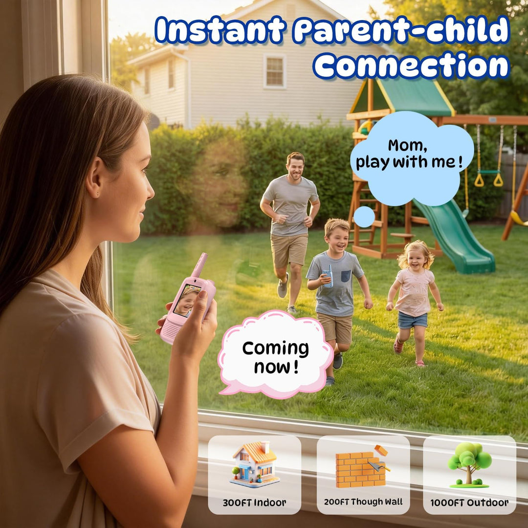 Walkie Talkies de video para niños paquete de 2 juguetes