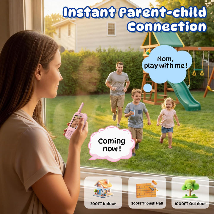 Walkie Talkies de video para niños paquete de 2 juguetes