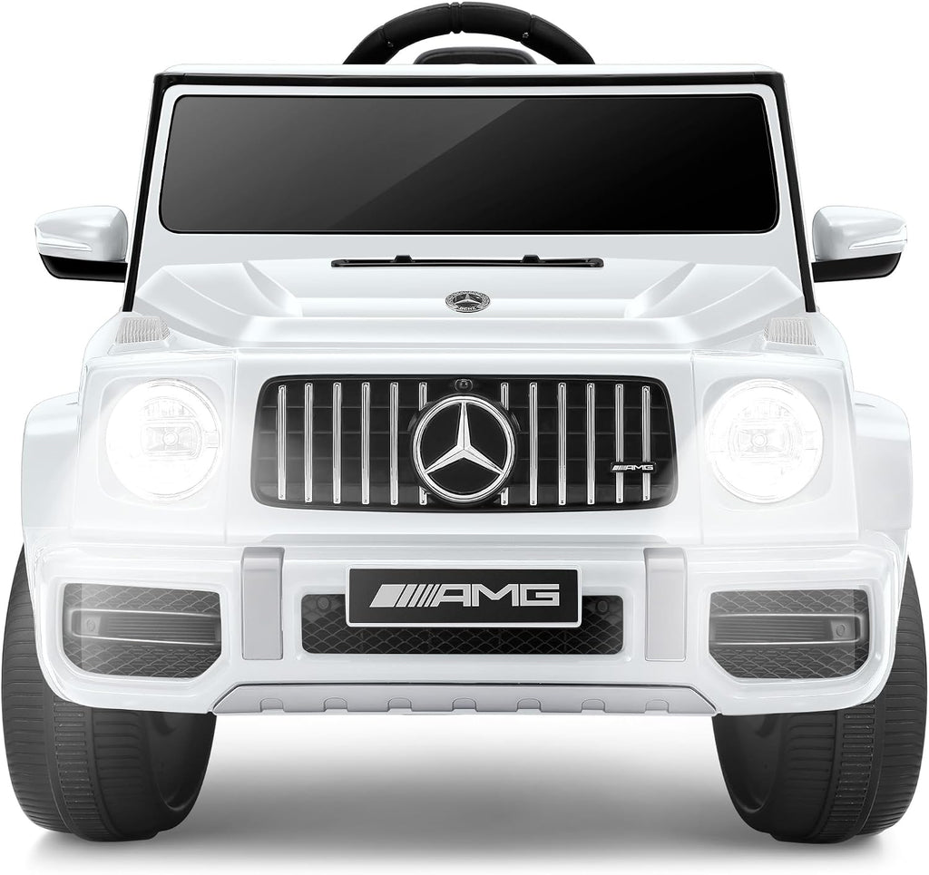 Mercedes-Benz AMG G63 - Coche eléctrico con licencia para niños, auto de paseo con control de padres, auto eléctrico G Wagon para niños, arranque suave, aviso de batería baja, Bluetooth, luces