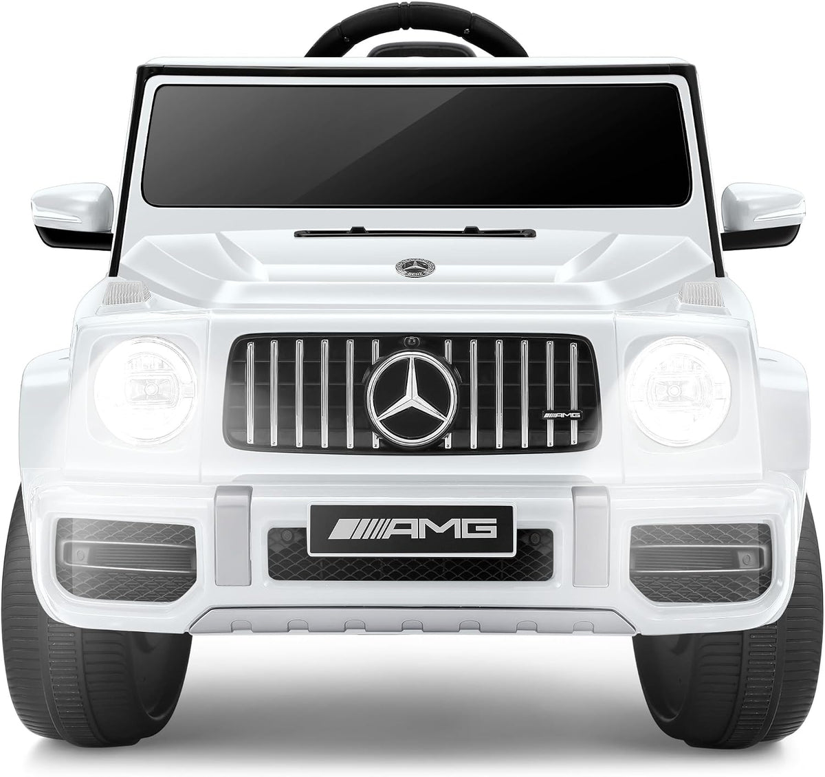 Mercedes-Benz AMG G63 - Coche eléctrico con licencia para niños, auto de paseo con control de padres, auto eléctrico G Wagon para niños, arranque suave, aviso de batería baja, Bluetooth, luces