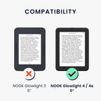 kwmobile Funda Compatible con Barnes & Noble Nook Glowlight 4 / 4e - Funda para eReader - Naturaleza Cósmica Azul/Gris/Negro