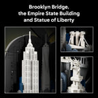 LEGO Architecture New York City - Juego de construcción de la gran manzana para adultos, mayores de 18 años - Decoración para dormitorio, oficina o escritorio - Regalo para hombres y mujeres - 21066