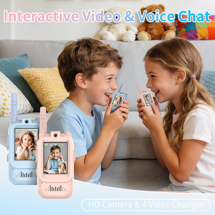 Walkie Talkies para niños, paquete de 2 walkie talkies de video con...