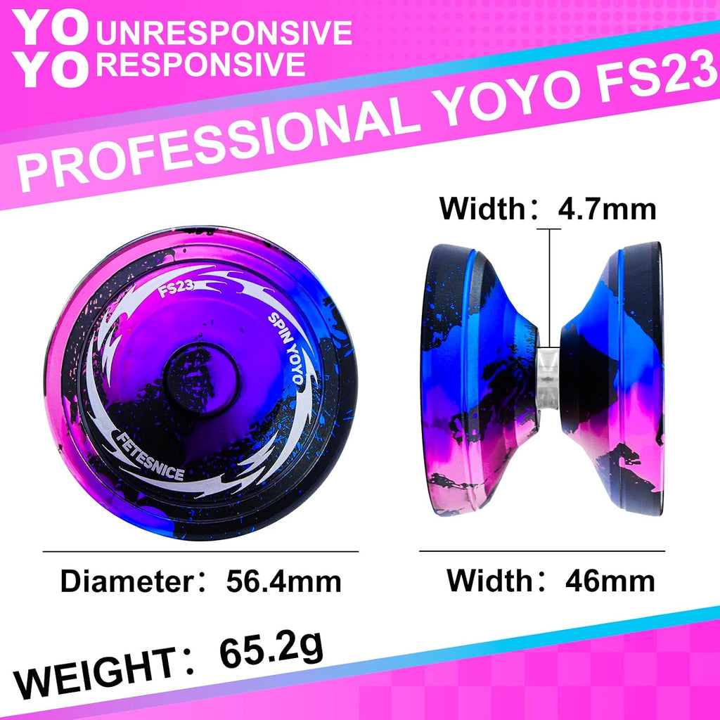 FS23 Finger Spin Yoyo - Yoyo profesional de trucos de metal para niños