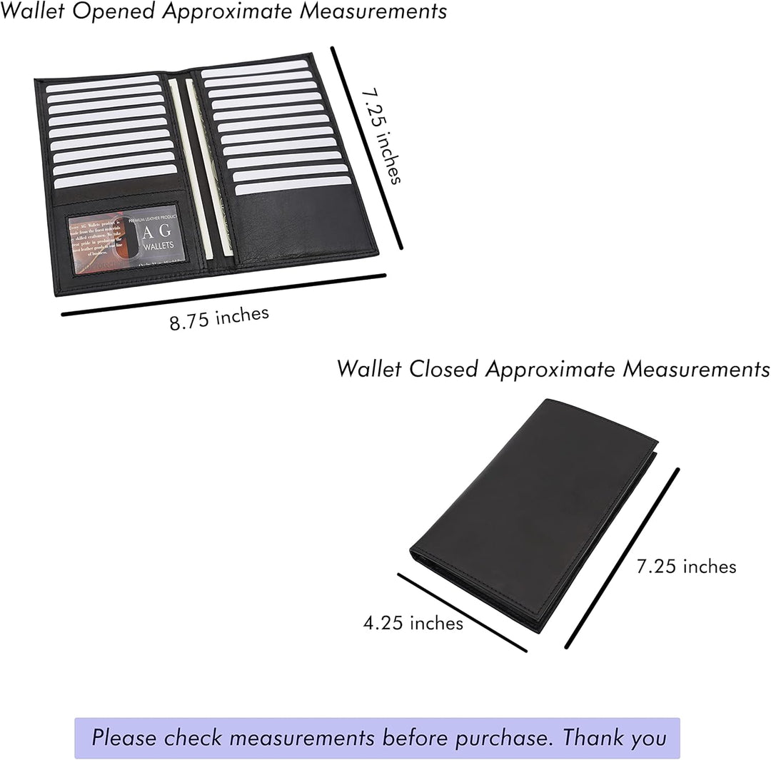 ag wallets Cartera Larga de Cuero Genuino para Hombre con ID para 1...