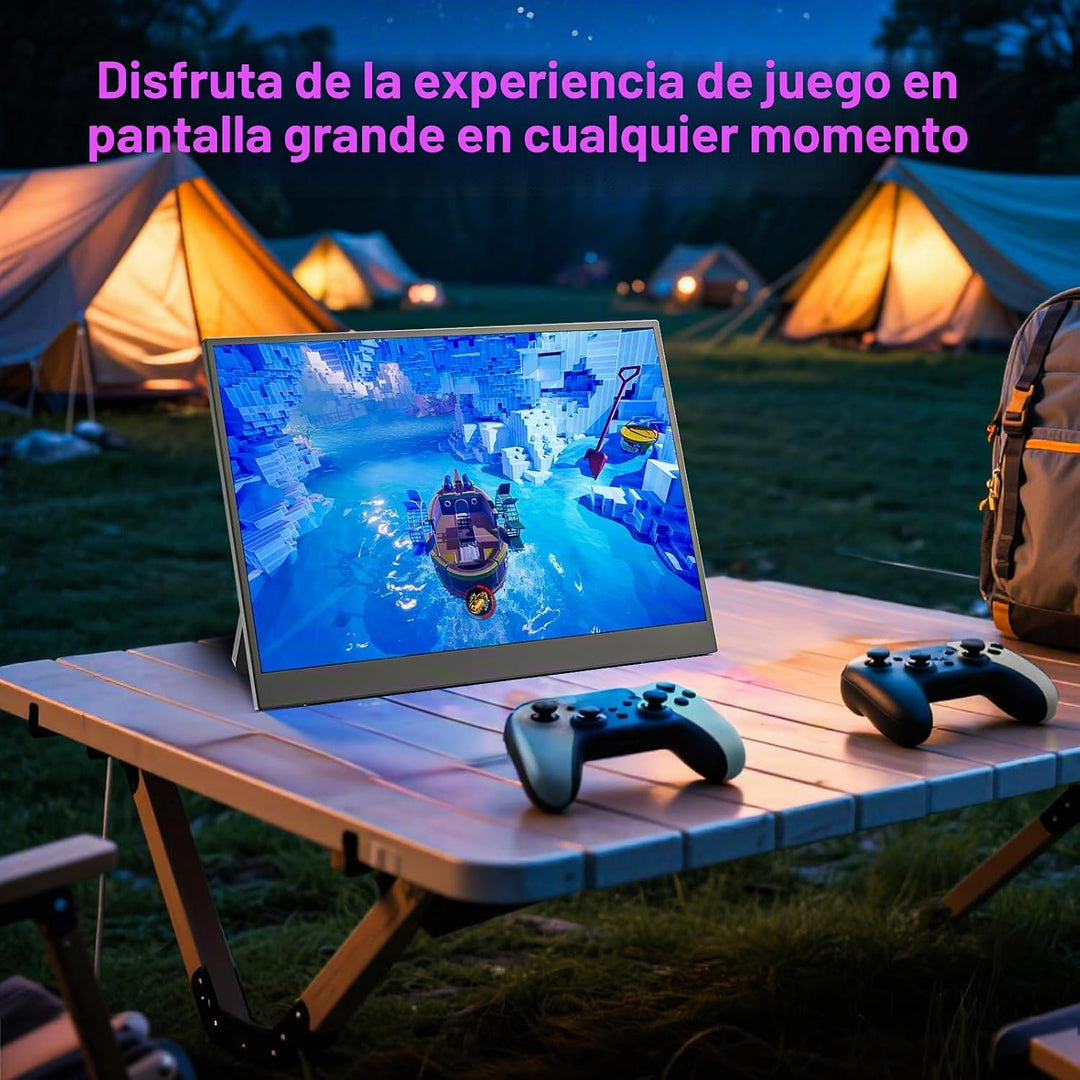 WUAWE Monitor portátil de 14 pulgadas con función atril para laptop...
