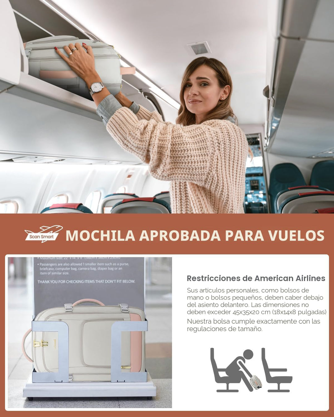 LOVEVOOK Mochila de viaje para mujeres y hombres, Rosa-gris, Mochil...