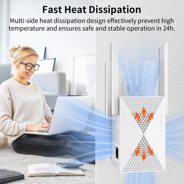 Extensor de Señal WiFi Más Rápido - Cobertura de Hasta