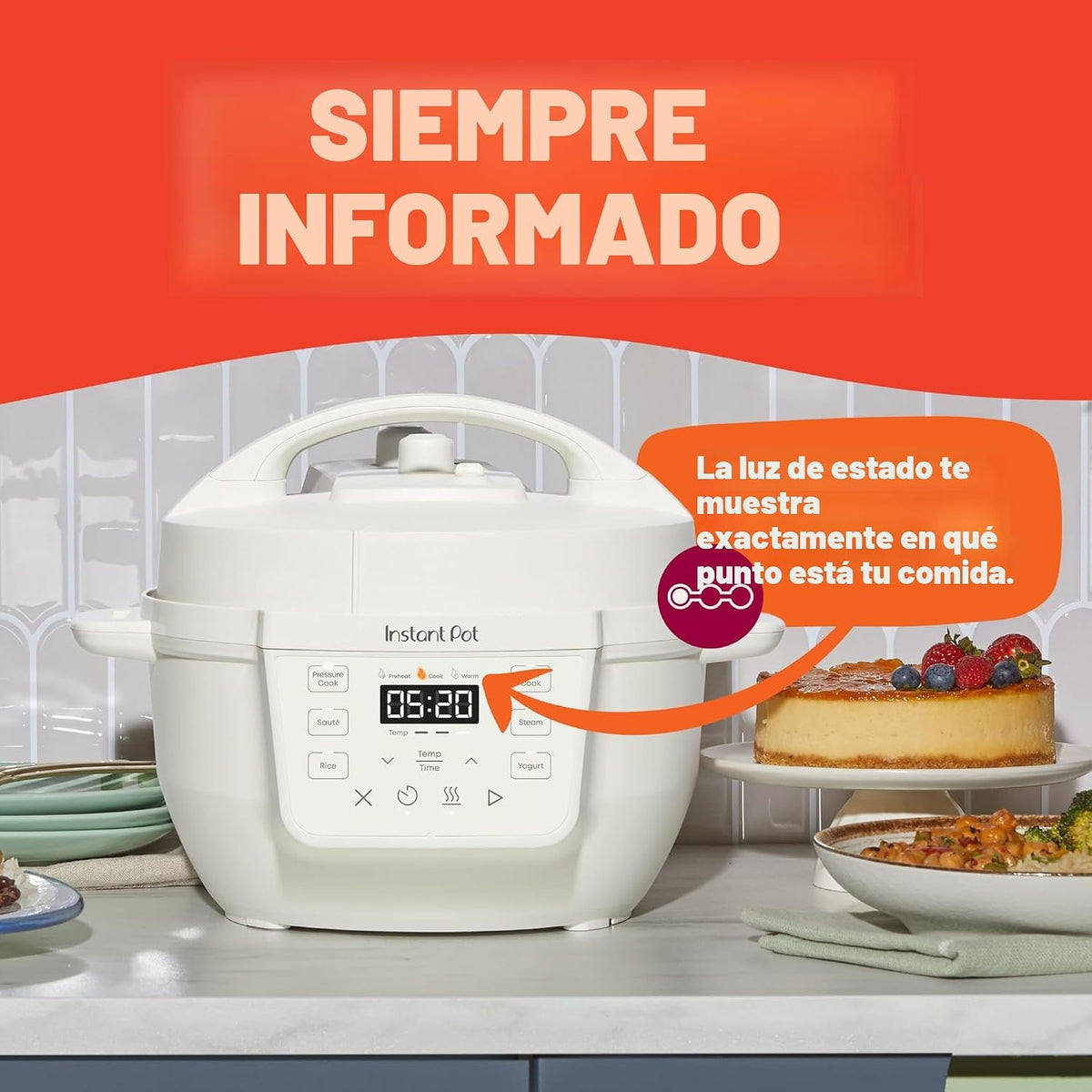 Instant Pot Rio Mini - Olla a presión eléctrica 7 en 1 de 4 cuartos de