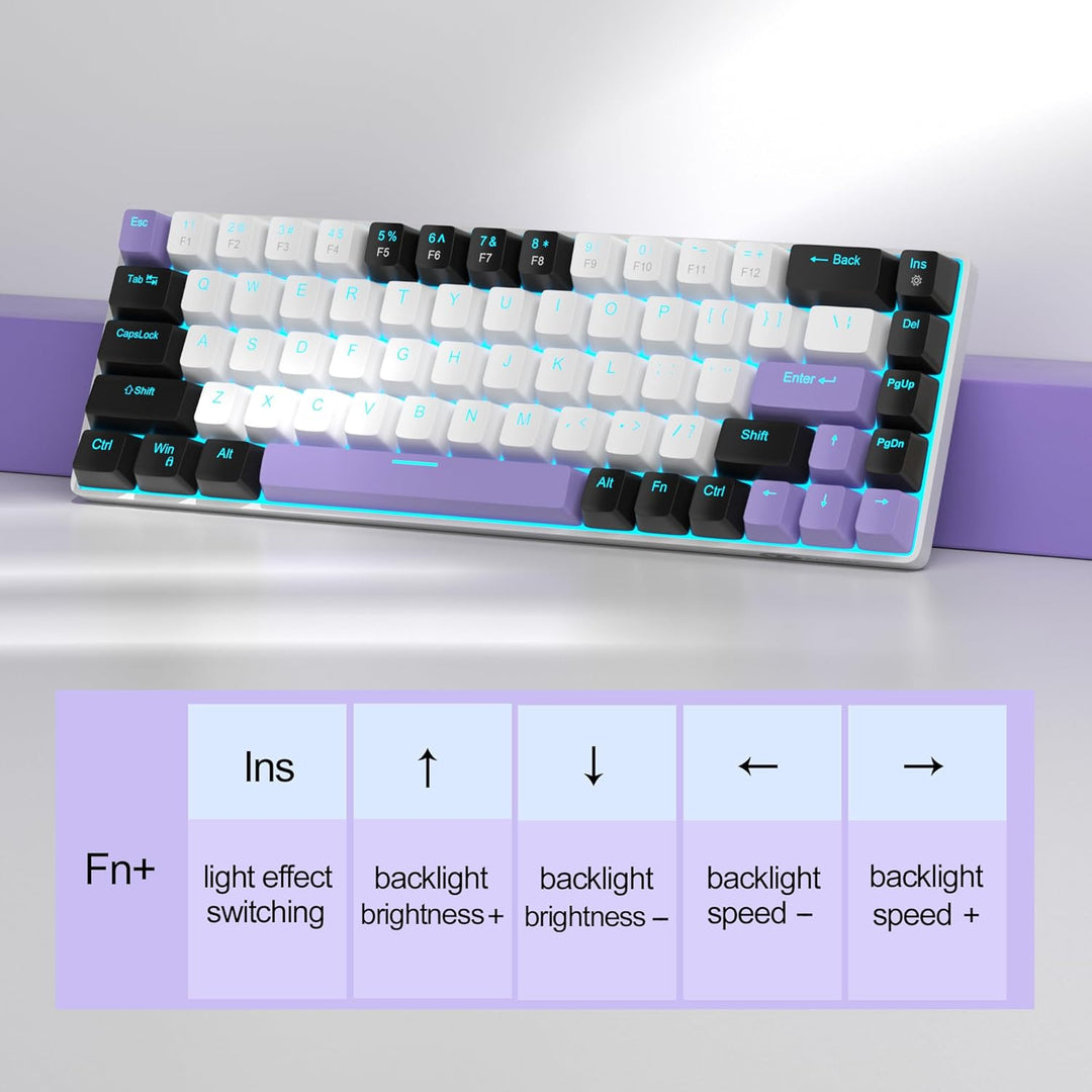MageGee MK-Box - Teclado portátil 60% mecánico para juegos, retroil...