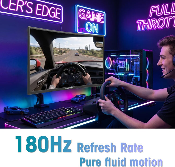 Sceptre - Monitor curvo para juegos Prime de 27 pulgadas DisplayPor...
