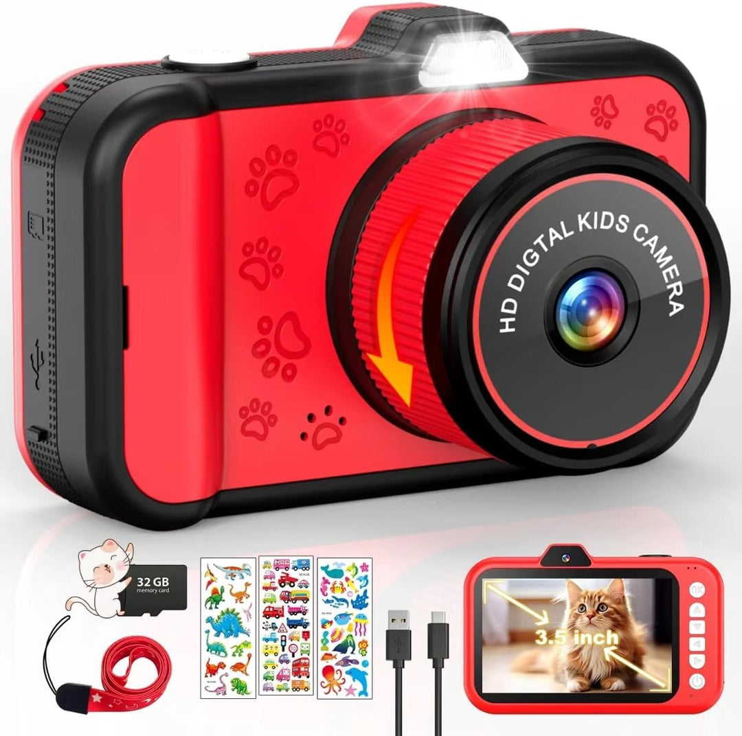 Cámara para niños Uffylle, cámara selfie frontal de 1080P 48MP para...