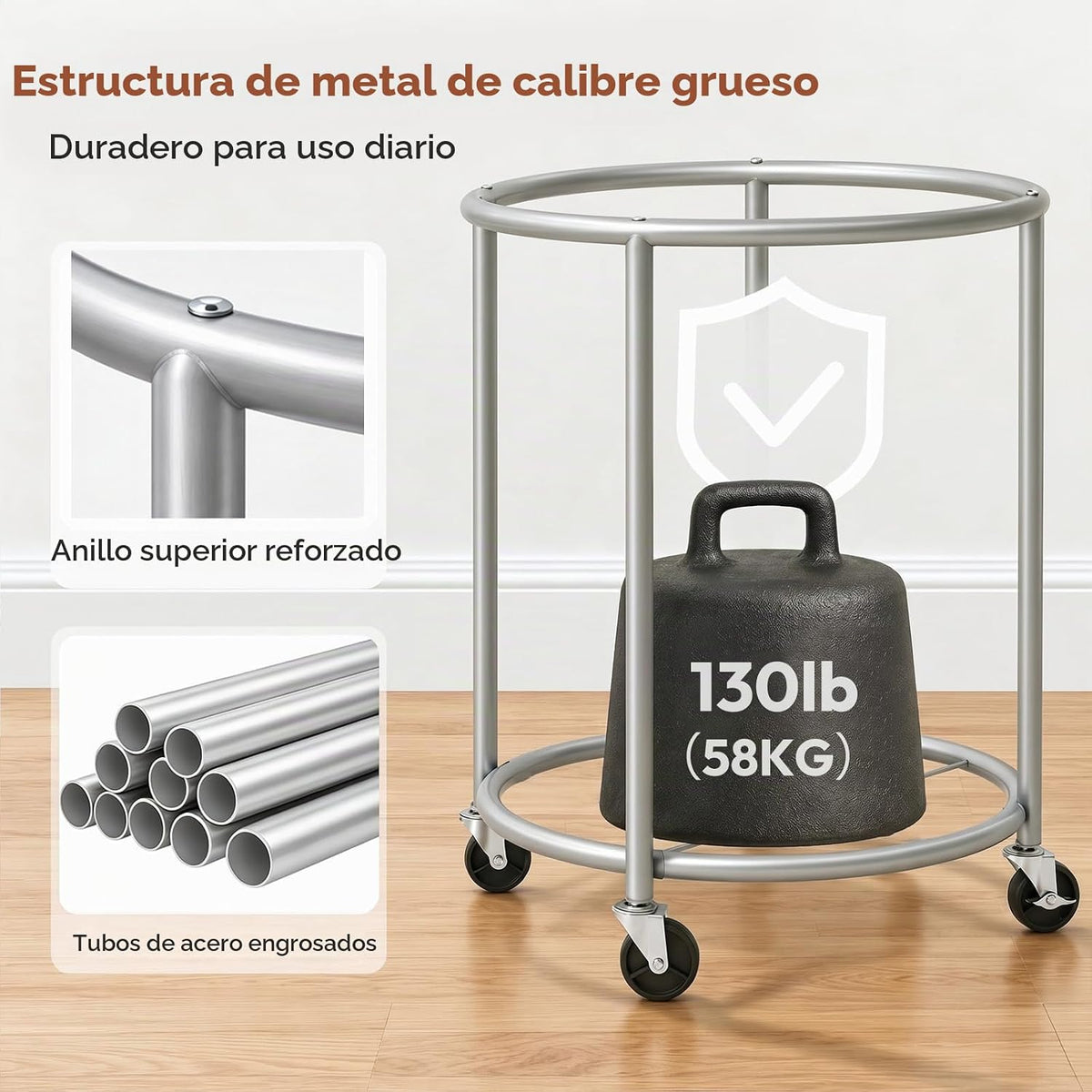 Cesta de lavandería de gran capacidad de 150 litros con ruedas, cesta de ropa y bolsa extraíble para el hogar, lavandería, dormitorio, baño, apartamento, dormitorio