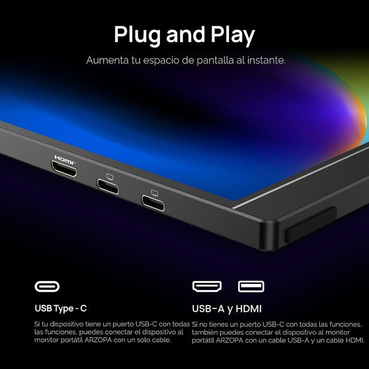 ARZOPA \u2013 Monitor portátil 16 pulgadas 2.5K 2560 x 1600 QHD IPS...