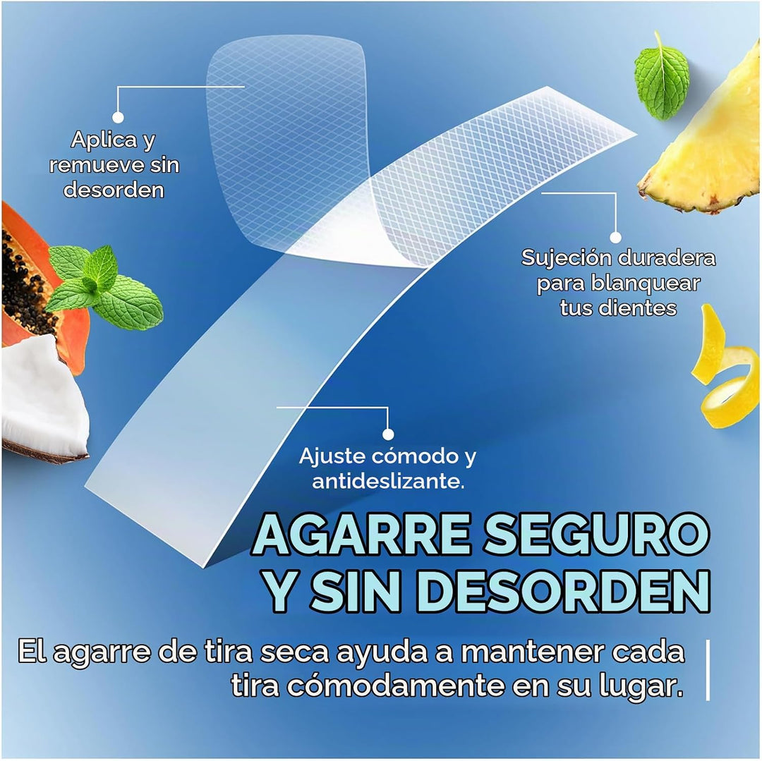 Tiras blanqueadoras de dientes para dientes y encías sensibles, men...