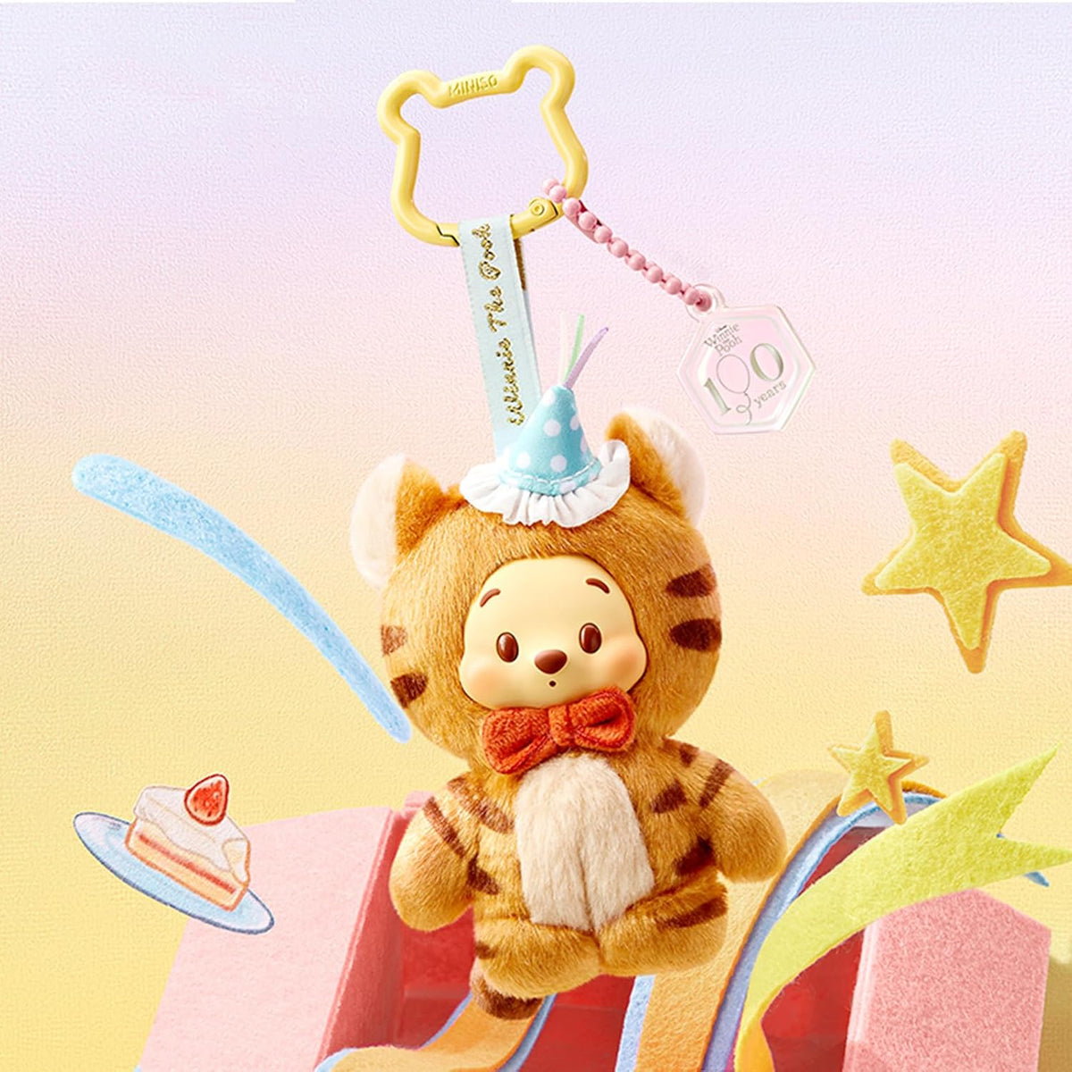 MINISO Disney Winnie the Pooh Friends Mini Series Colgante de Vinilo y Plush en Caja Sorpresa, Llavero Figura Coleccionable Para Bolso, Decoración del Hogar, Regalos de Cumpleaños y Festivos para Niños y Fans de Disney (Uno Aleatorio)