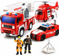 CocoPuff - Juego de juguetes de rescate de incendios 1:20, 3 vehículos de