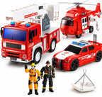 CocoPuff - Juego de juguetes de rescate de incendios 1:20, 3 vehículos de
