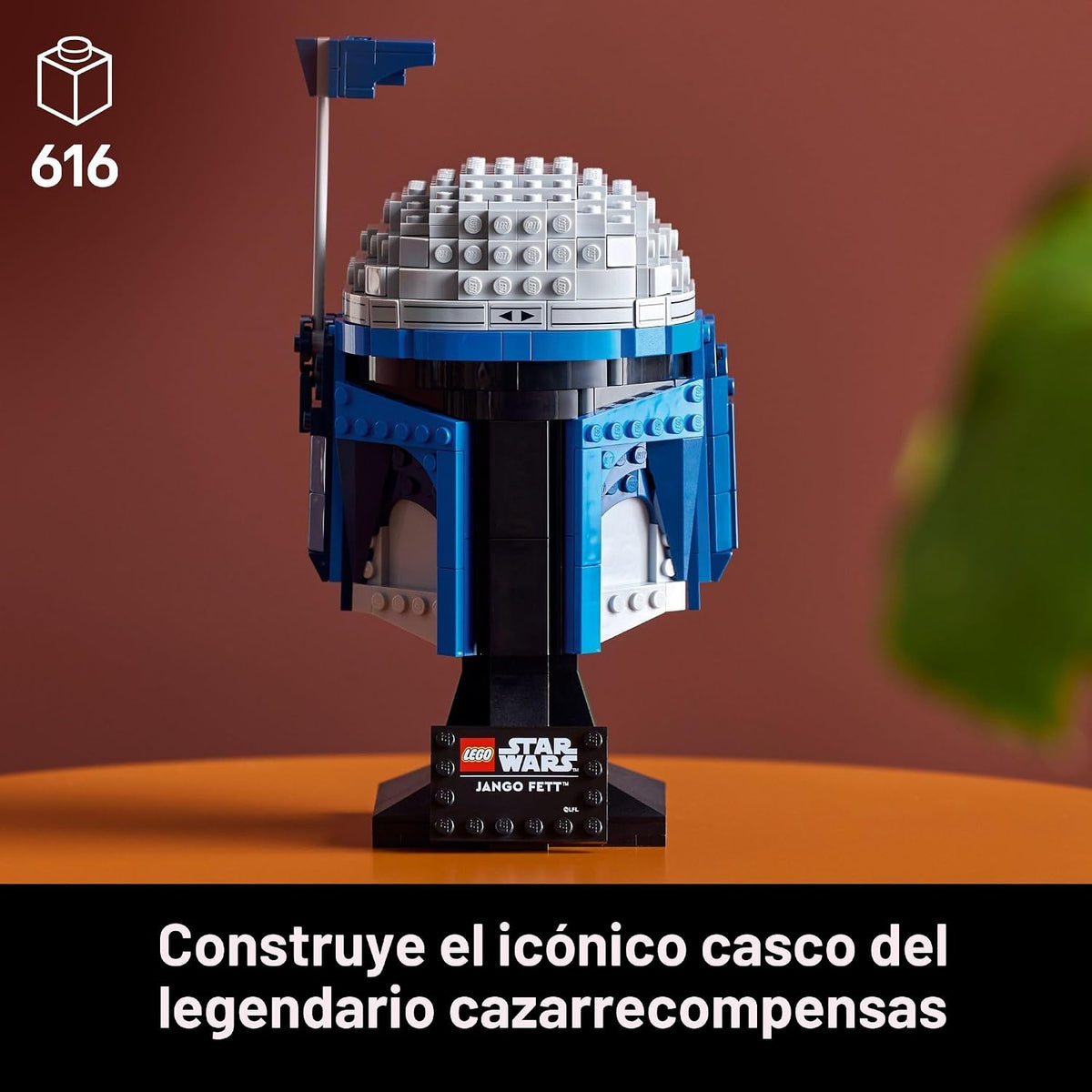 LEGO Star Wars Jango Fett Casco – Kit de modelo de bricolaje para adultos mayores de 18 años – Juego de construcción coleccionable – Idea de decoración de habitación para fanáticos del ataque de los clones – Regalo para cumpleaños – 75408