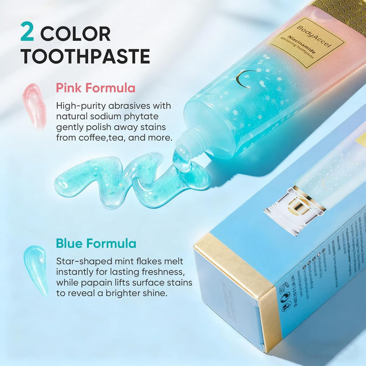 BodyAccel Pasta de dientes blanqueadora con Niacinamida \u2013 Past...