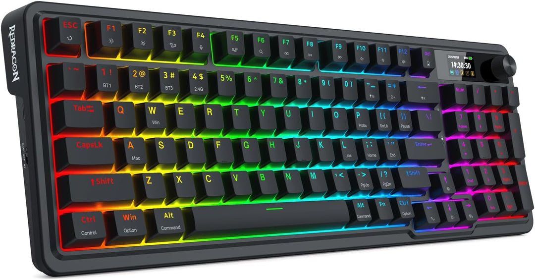 Redragon K719 Teclado inalámbrico para juegos con junta con pantall...