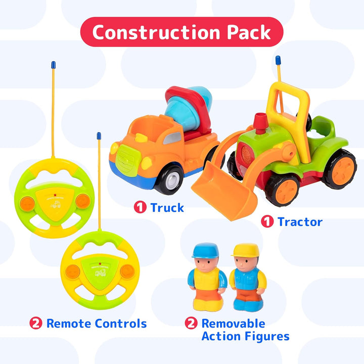 PREXTEX Paquete de 2 autos a control remoto para niños de 3 a 5 año...