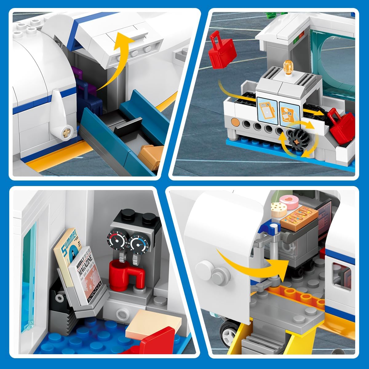 HOGOKIDS Juego de construcción de avión de pasajeros de
