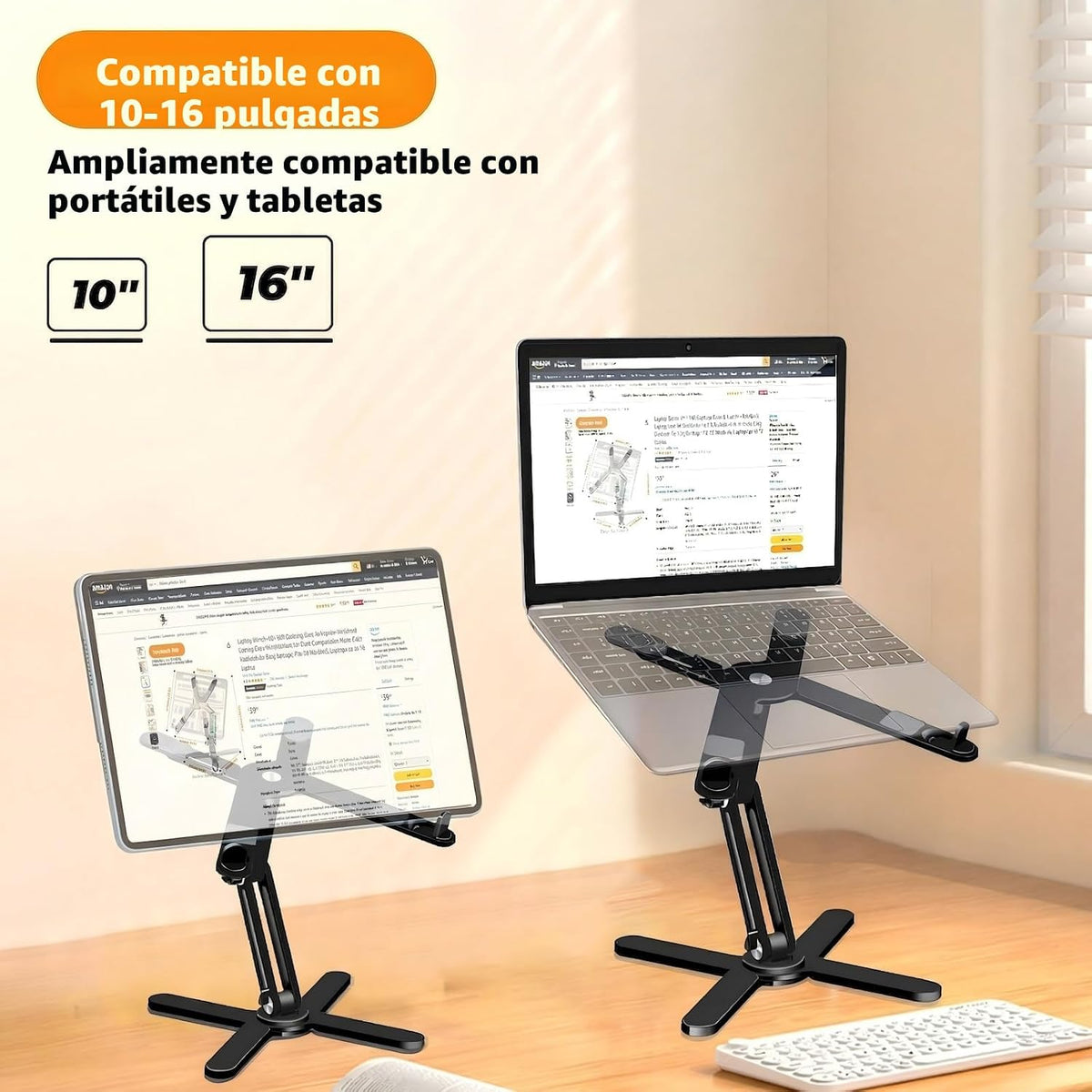 MOALLIA N86 360 - Soporte giratorio para computadora portátil con p...