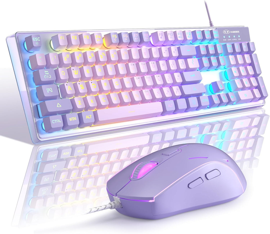 Combo de teclado y mouse para juegos, teclado K1 con retroiluminaci...