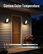 Luz exterior con sensor de movimiento de batería recargable