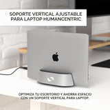 HumanCentric Soporte vertical para laptop en aluminio plateado, sop...