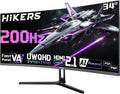 Hikers Monitor curvo para juegos de 34 pulgadas UWQHD 200Hz HDMI 2....