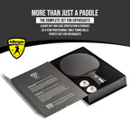 Killerspin Stilo7 SVR - Raqueta de ping pong, raqueta de tenis de mesa de nivel de rendimiento con tecnología de carbono, funda de libro de memoria, color negro