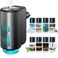 Difusor de ambientador de automóvil, ambientador inteligente para automóvil con tres modos de luz ajustables, aromatizante recargable para carro con 8 piezas de aceite esencial, de larga duración