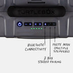 Turtlebox Grande, altavoz Bluetooth para exteriores más grande, impermeable, gris