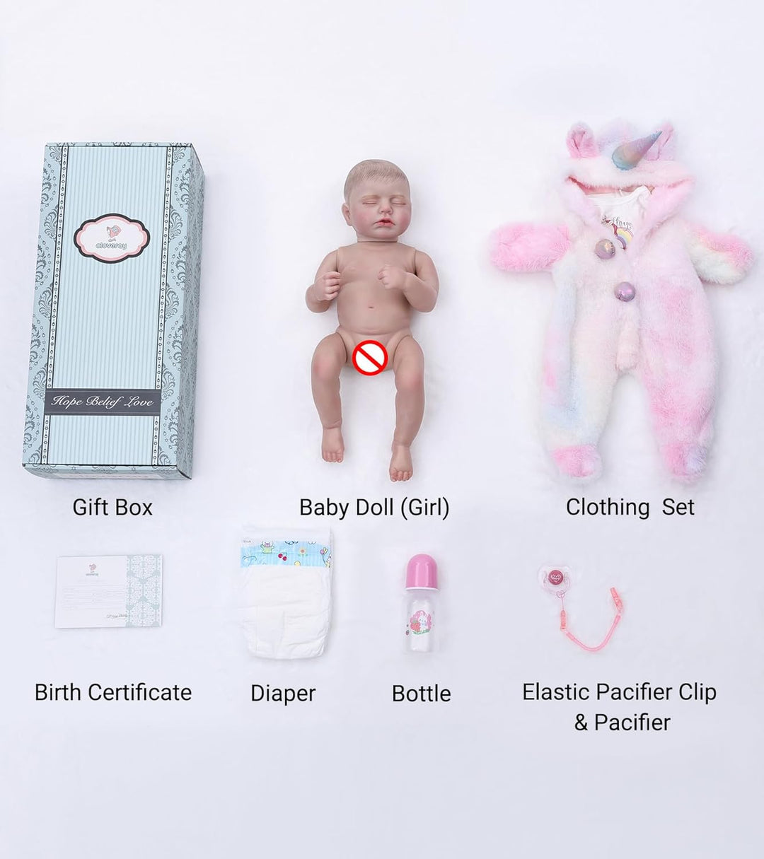 Cloveray Muñecas Reborn Baby \u2013 Muñecas de bebé reales de 20 pu...