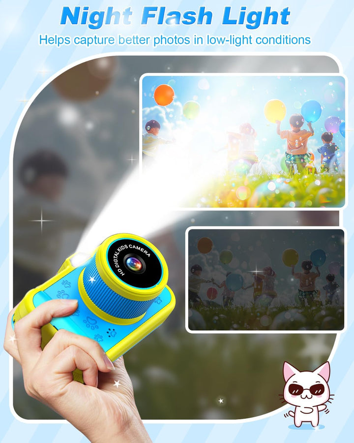Cámara para niños Uffylle, selfie frontal de 1080P 48MP, cámara de...