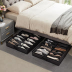 Lifewit Organizador de Almacenamiento para Zapatos Bajo la Cama, Pack de 4 (16 Celdas para Zapatos)