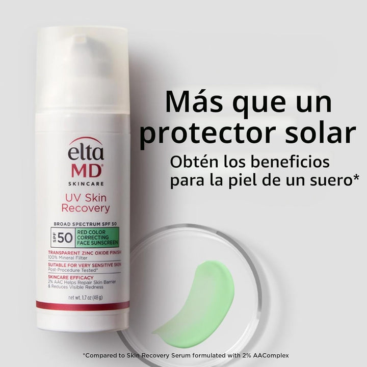 EltaMD Protector solar facial UV para recuperación de la piel con ó...