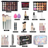 Kit completo de maquillaje para niñas, paleta de sombras de ojos, b...