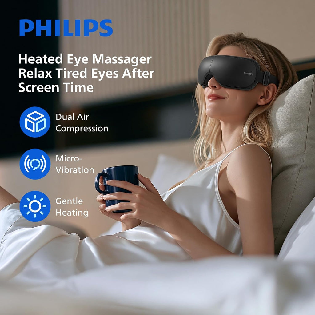 PHILIPS Masajeador de ojos con calor y enfriamiento, máscara de ojos