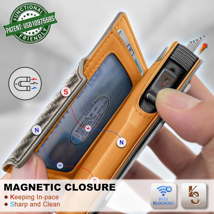 KEMISANT Billetera Airtag para hombre, delgada con bolsillo frontal...