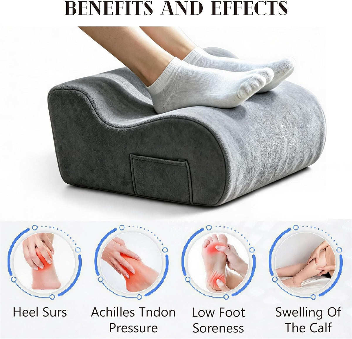 Lámpara Reposapiés para debajo del escritorio en el trabajo, se utiliza para apoyar los pies (negro, 001)