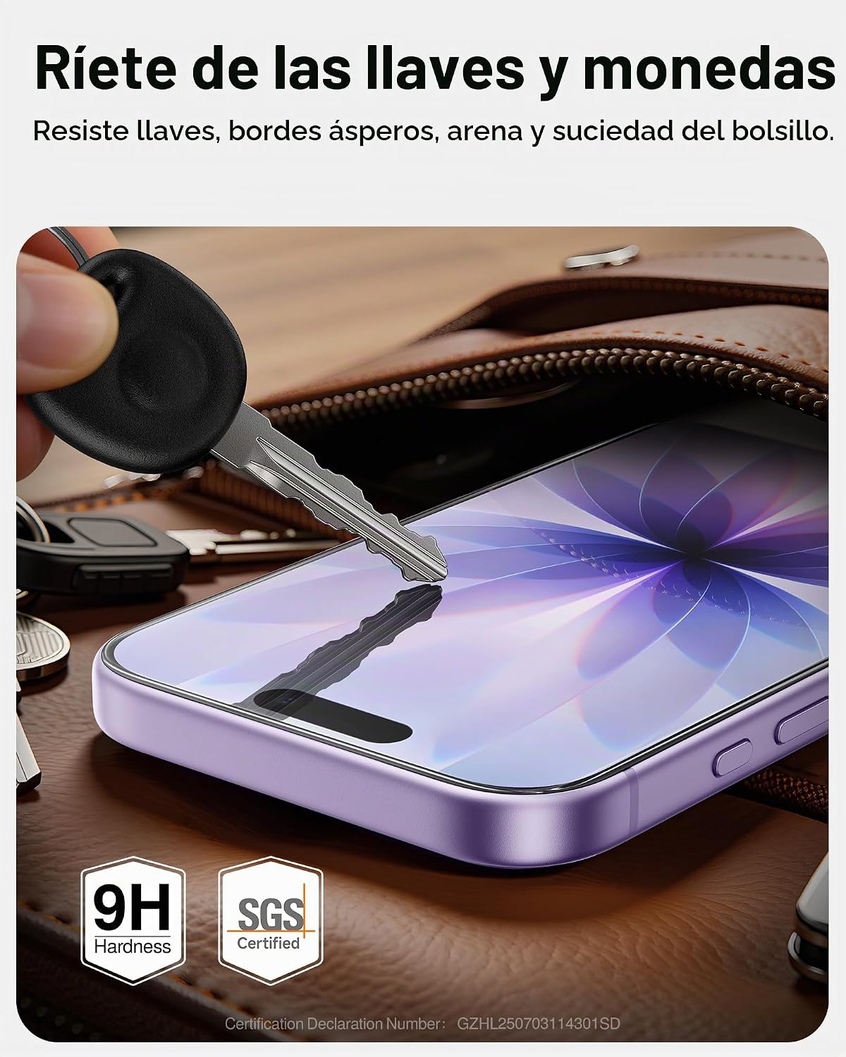 SMARTDEVIL Paquete de 3 protectores de pantalla de vidrio templado para