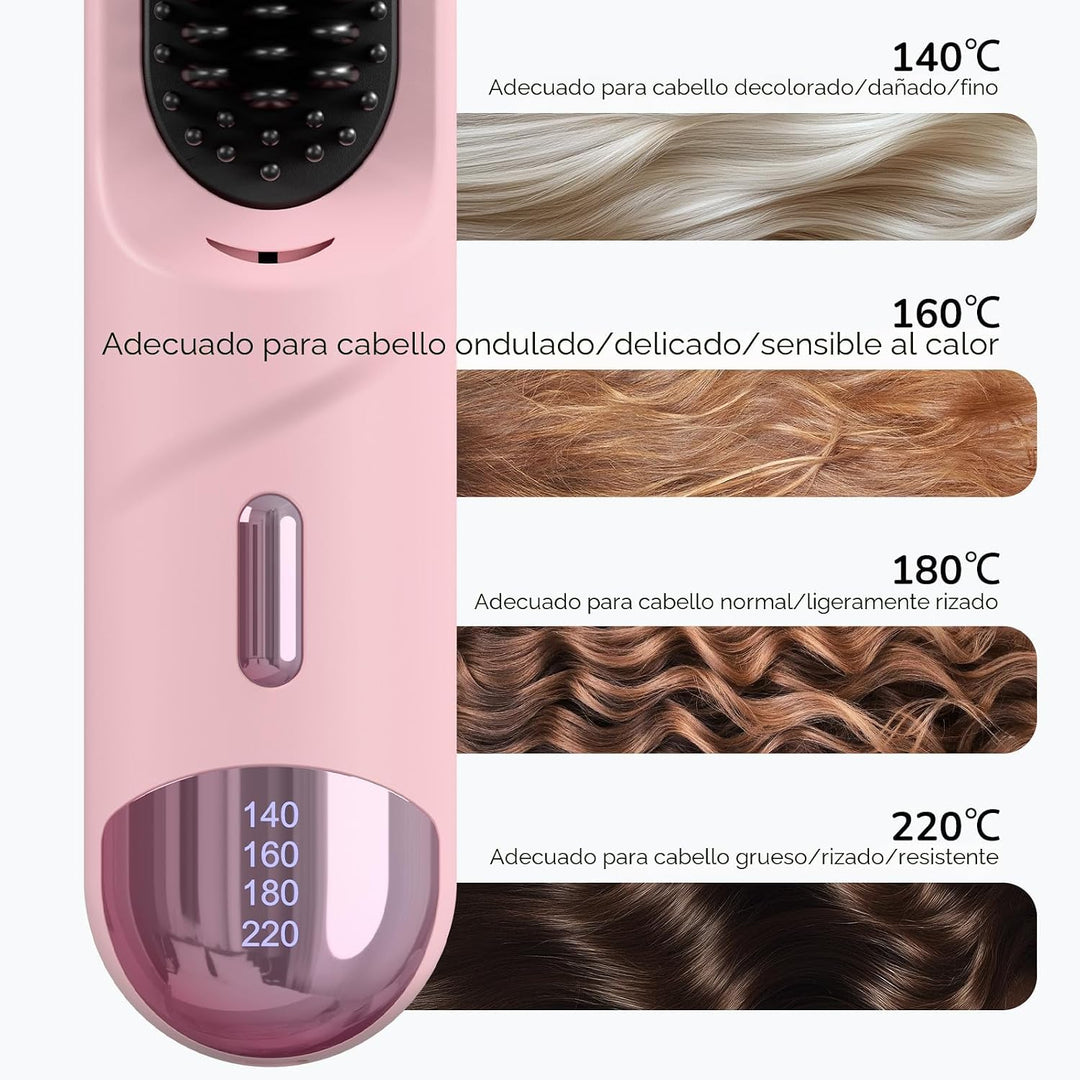 Go Brush Pro 2026 - Cepillo alisador de cabello 300 millones de ion...