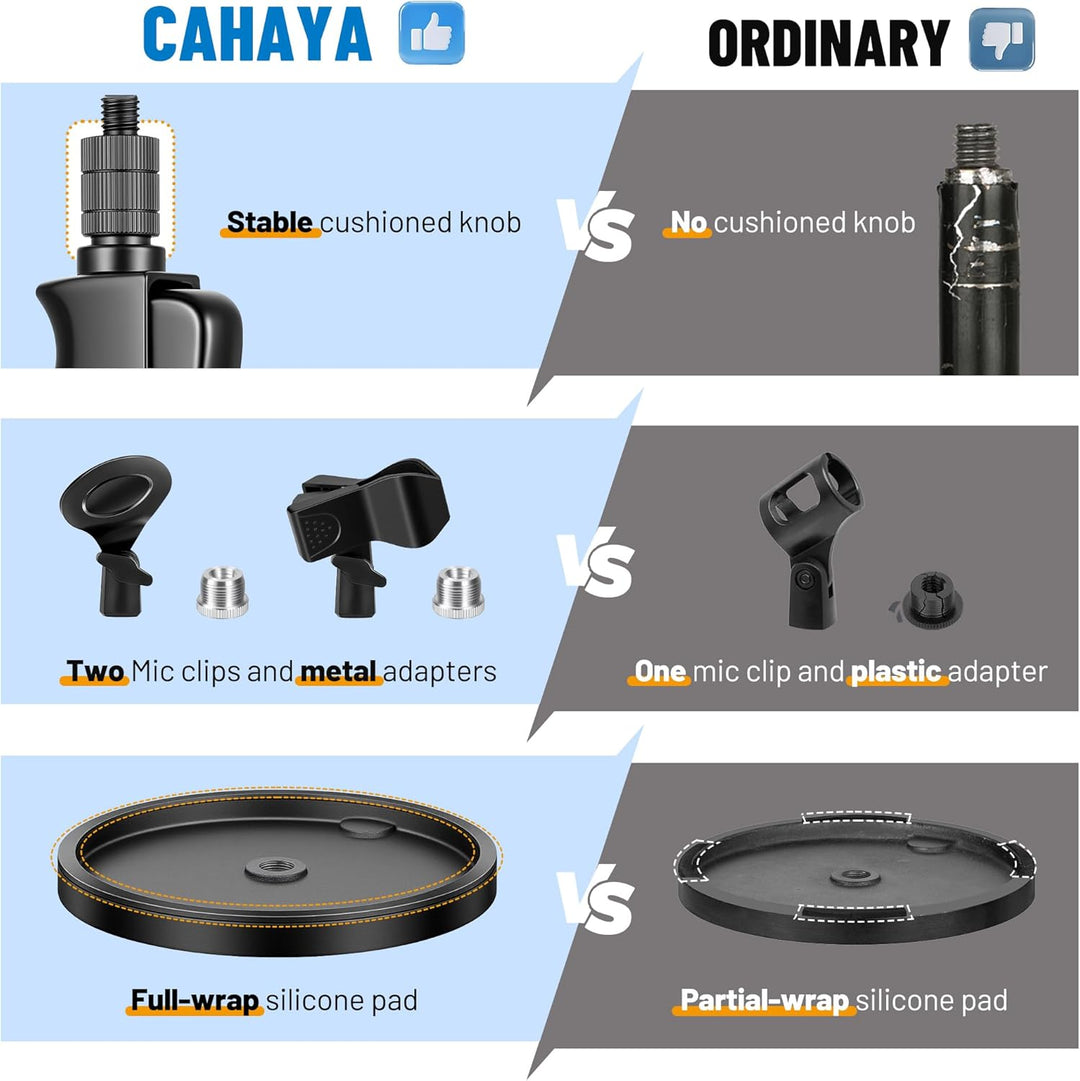 CAHAYA Soporte de micrófono ajustable en el suelo \u2013 Soporte un...