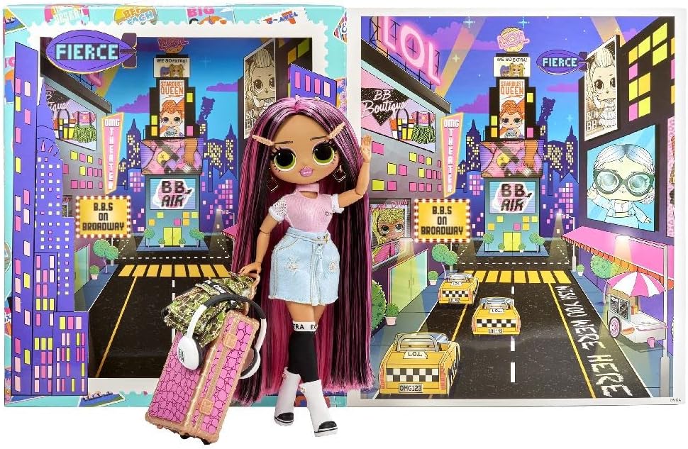 L.O.L. Surprise! OMG World Travel™ City Babe - Muñeca de moda con 15 sorpresas, incluyendo atuendo, accesorios de viaje y juego reutilizable, gran regalo para niñas a partir de 4 años