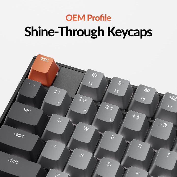 Teclado mecánico inalámbrico Bluetooth Keychron K10 de tamaño compl...